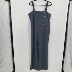 ☆☆ Vibe Sportswear Black Jumpsuit with Button Detail Size 2X